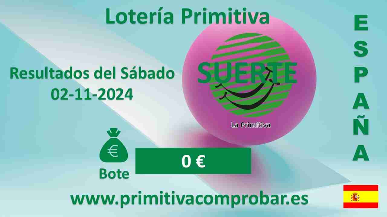 Primitiva del Sábado 2 de Noviembre de 2024